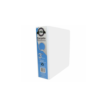 CARPETA DE ARGOLLAS "O" PANORAMICA CARTA 3" BLANCA 1 PZ SAMSILL