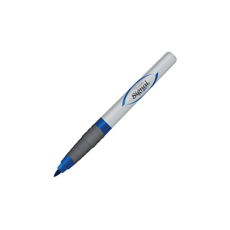MARCADOR PERMANENTE AZUL FINO SIGNAL 1 PZ
