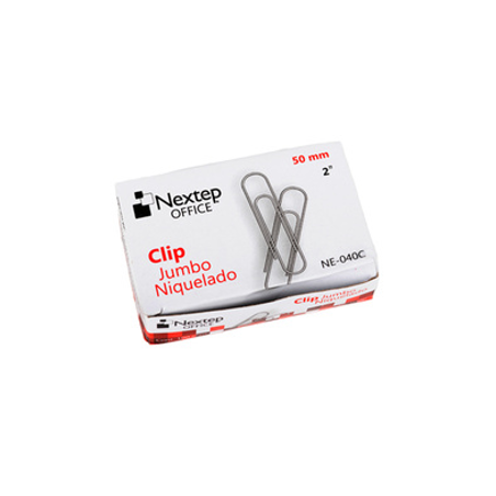 CLIP NIQUELADO JUMBO 100 PZ NEXTEP