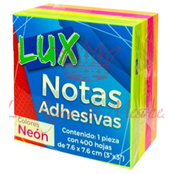 NOTA ADHESIVA CUBO 3X3" NEON 400 HJS LUX