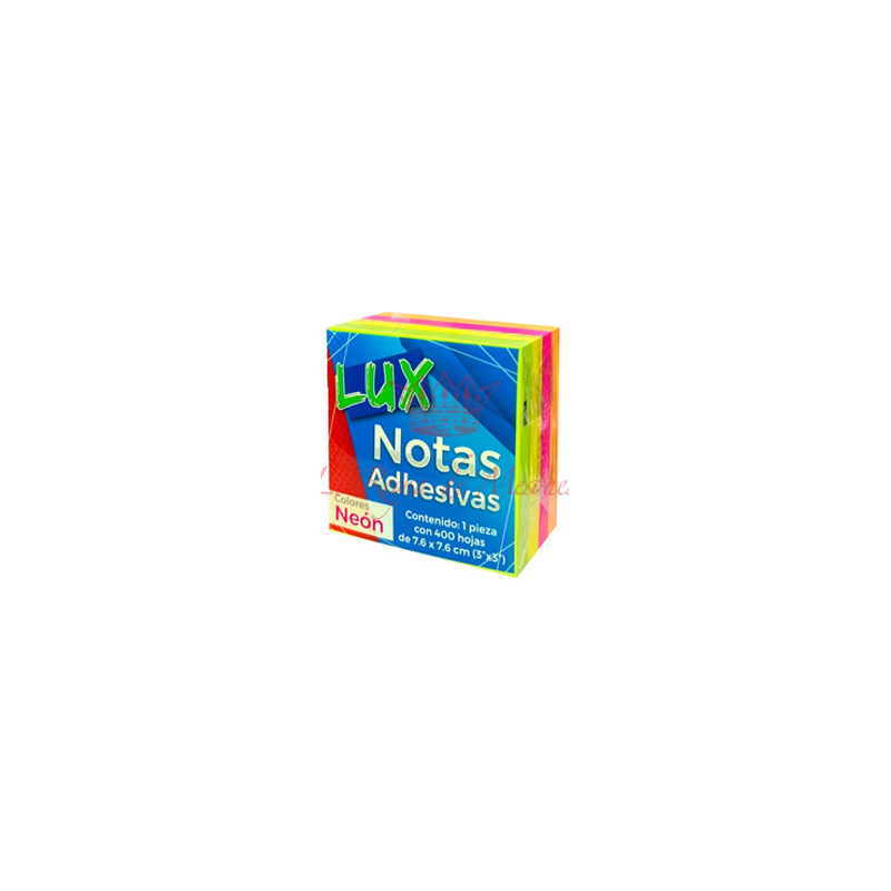 NOTA ADHESIVA CUBO 3X3" NEON 400 HJS LUX