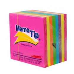 NOTA ADHESIVA CUBO 3X3" NEON 400 HJS MEMO TIP