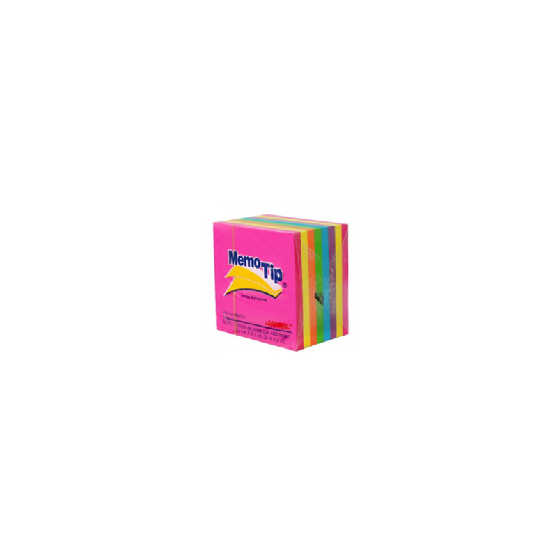 NOTA ADHESIVA CUBO 3X3" NEON 400 HJS MEMO TIP