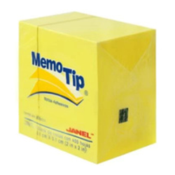 NOTA ADHESIVA MINICUBO 2X2" AMARILLO 400 HJS MEMO TIP JANEL