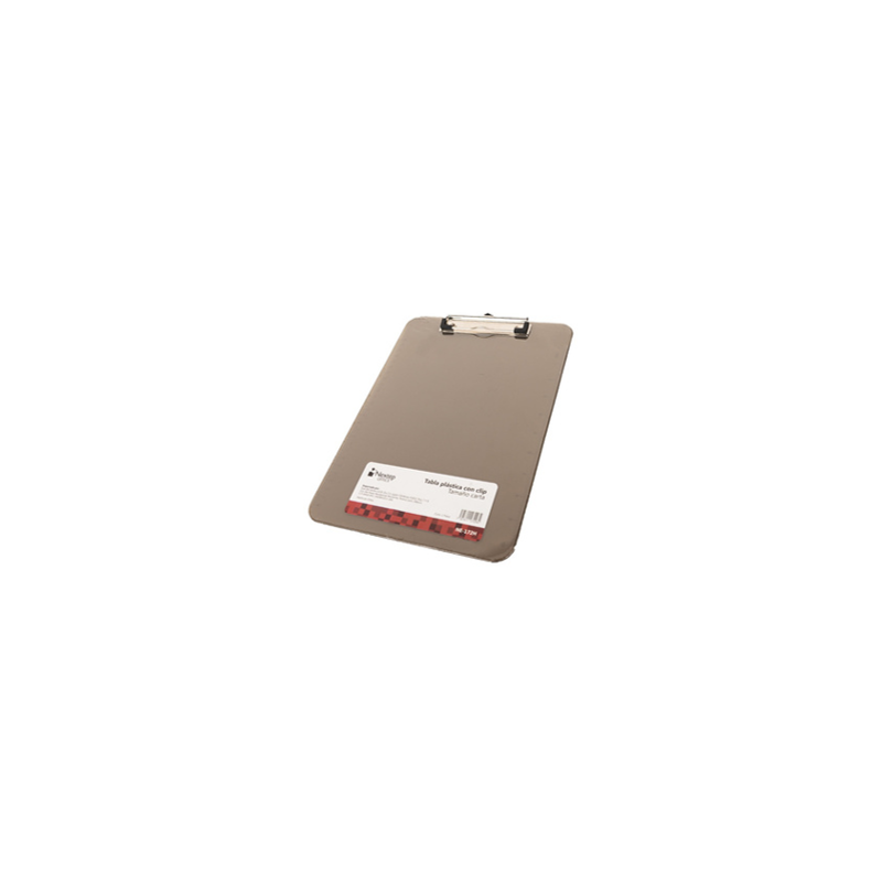 TABLA SUJETAPAPEL PLASTICO C/CLIP CARTA HUMO 1 PZ NEXTEP
