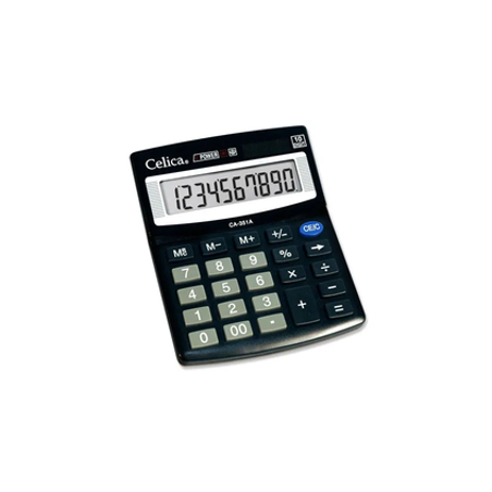 CALCULADORA SEMI ESCRITORIO 10 DIGITOS CA-351A 1 PZ CELICA